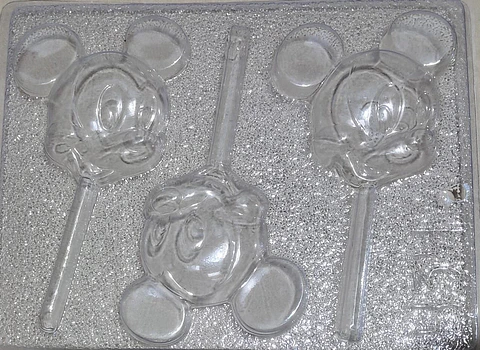  Molde para chocolate paleta Mickey rostro 5 cav.