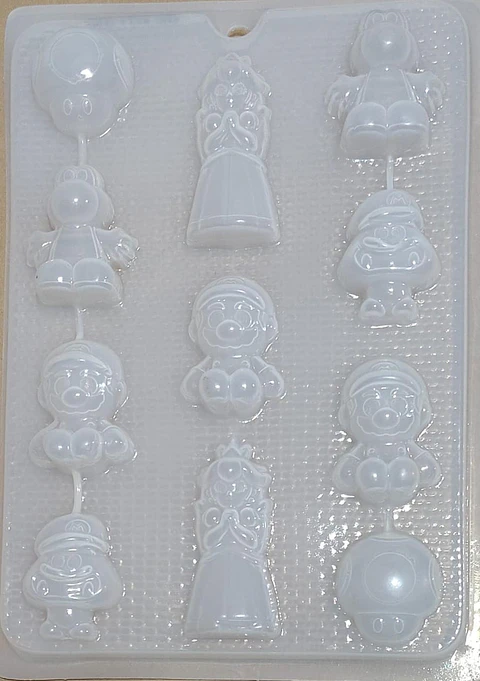  Molde para gelatina Mario personajes 11 cav CH1814