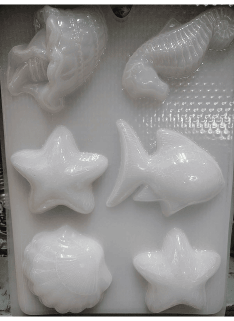  Moldes para gelatina chico estrella de mar, pez y caballito