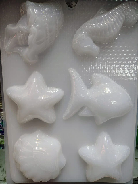  Moldes para gelatina chico estrella de mar, pez y caballito