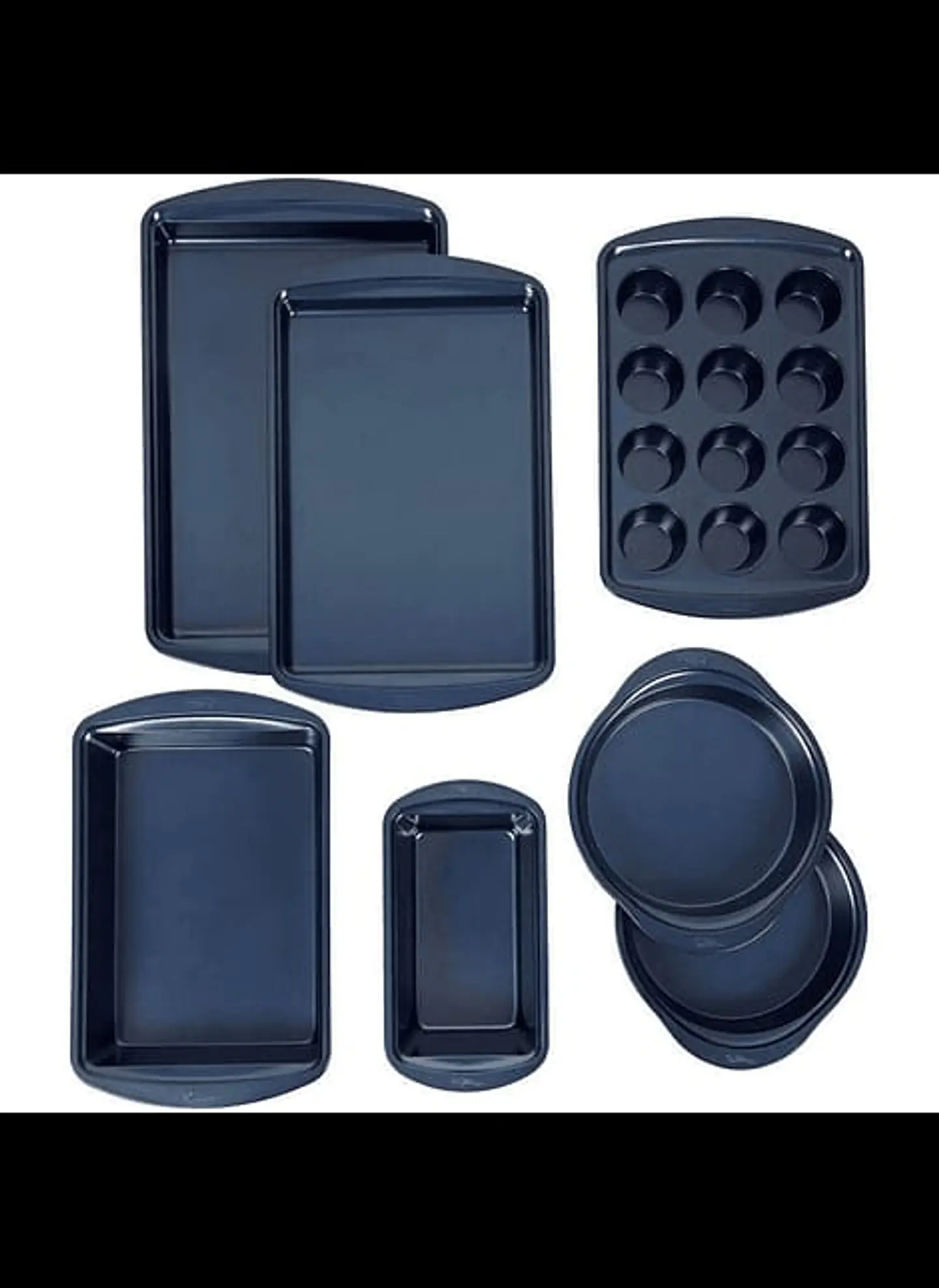  SET MOLDES ANTIADHERENTES AZUL 7 PIEZAS 1