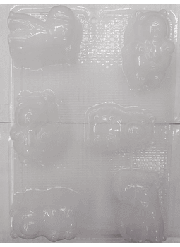  Molde para gelatina chico capibara  (2 modelos dif.) 5 y 6 cav.