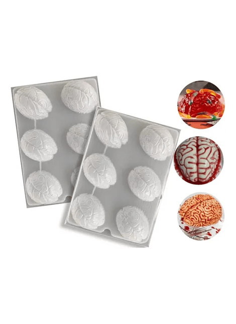  Molde para gelatina chico cerebros 6 cav #888