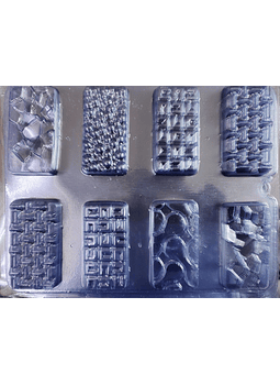  Molde para chocolate chico mini barras c/relieve 8cav.