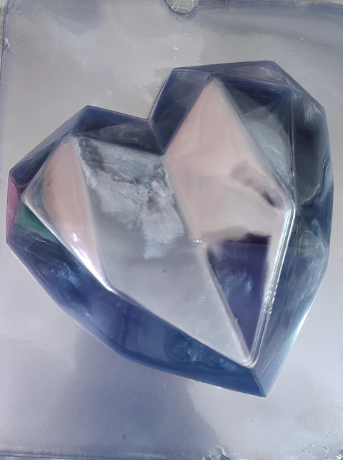  Molde para chocolate corazon diamante 1cav. AM-619