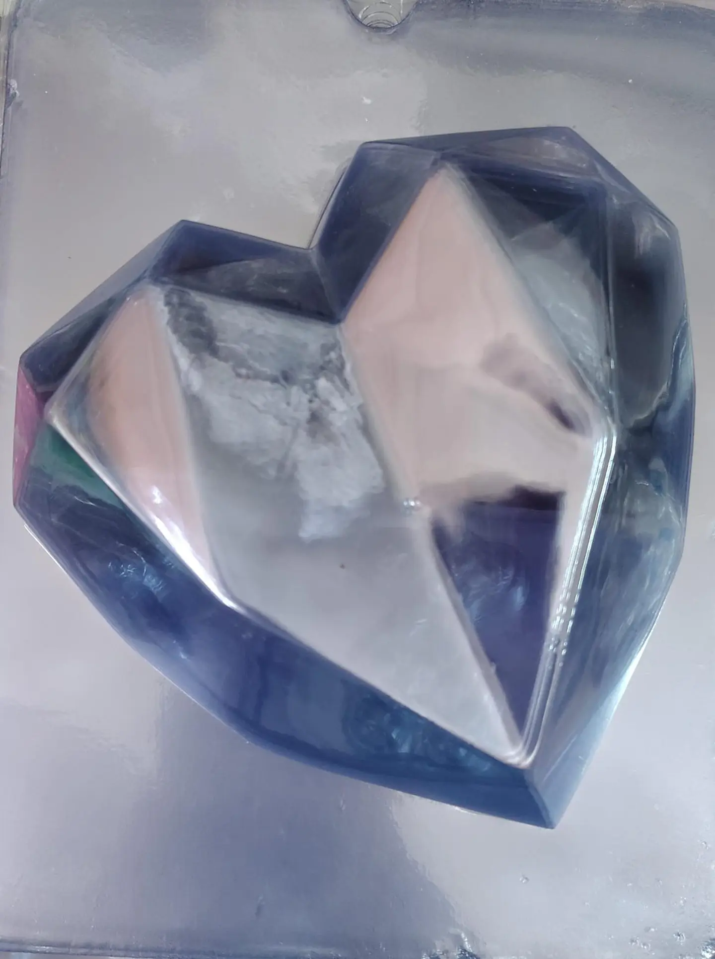  Molde para chocolate corazon diamante 1cav. AM-619 1