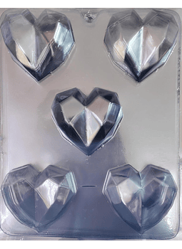  Molde para chocolate paletas corazÃ³n 5cav. AM-37
