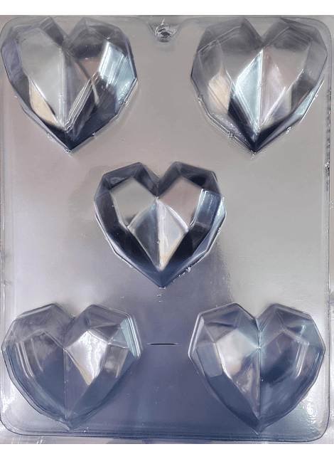  Molde para chocolate paletas corazÃ³n 5cav. AM-37