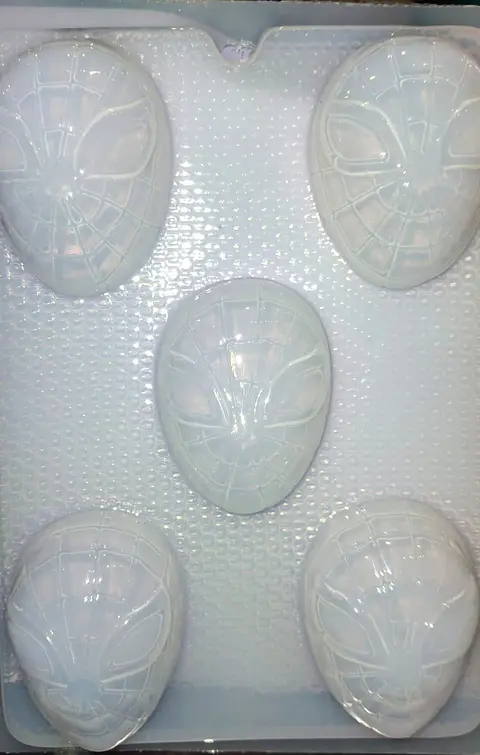  Molde para gelatina spiderman 5 mascaras CH0027
