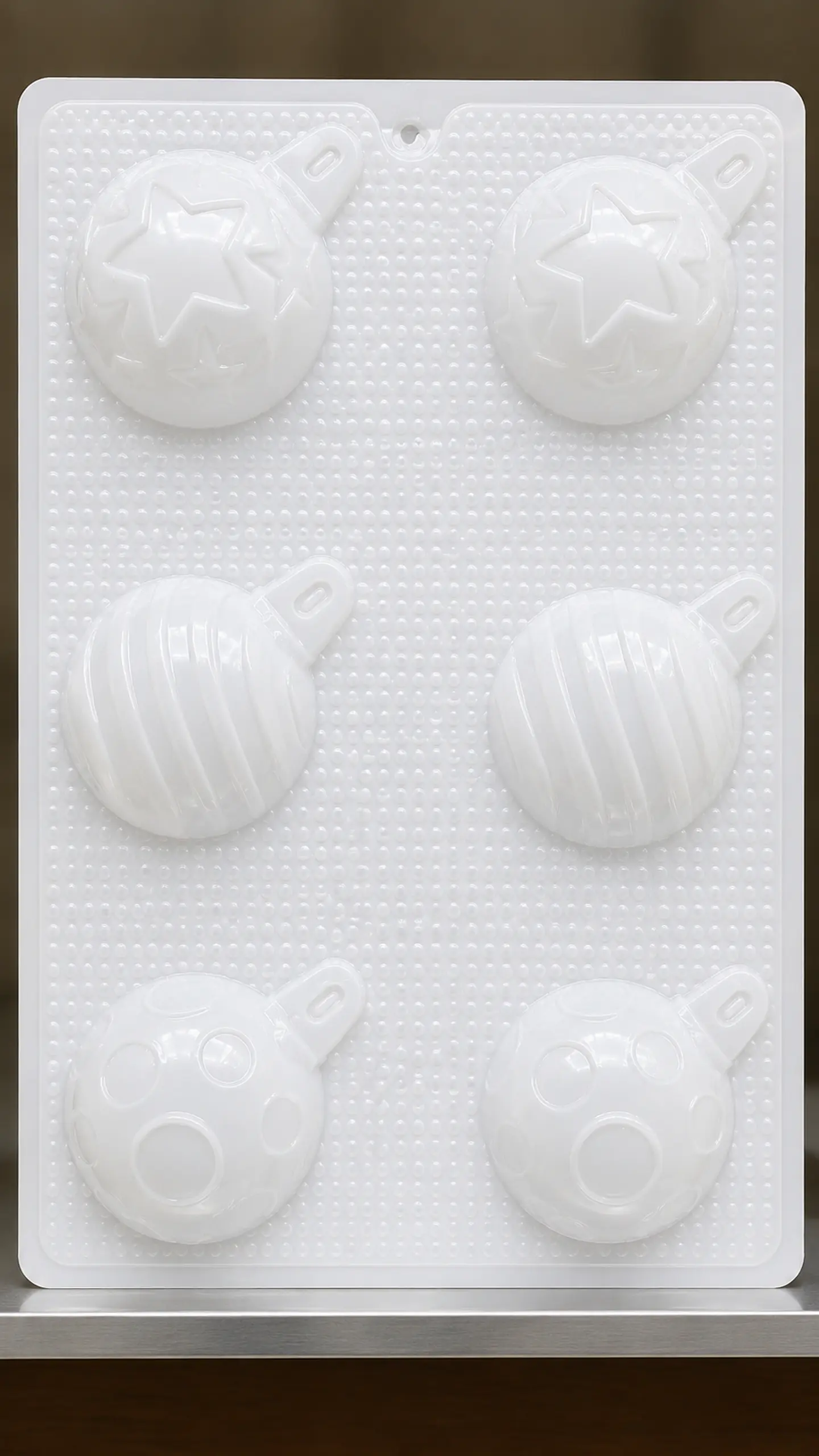  Molde para gelatina chico esferas navideñas 6 cav. GNV-121 1