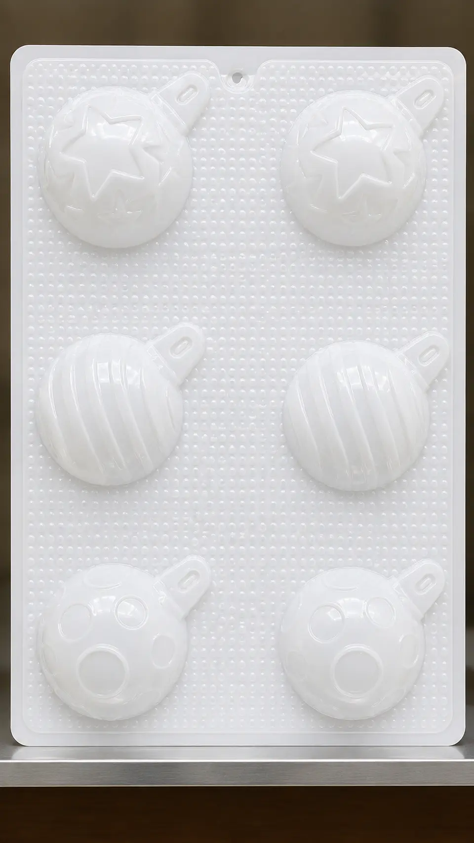  Molde para gelatina chico esferas navideñas 6 cav. GNV-121 1