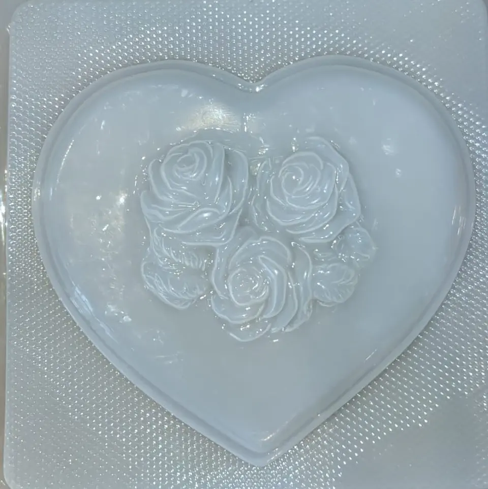  Molde para gelatina jumbo corazon con rosas J-69 1