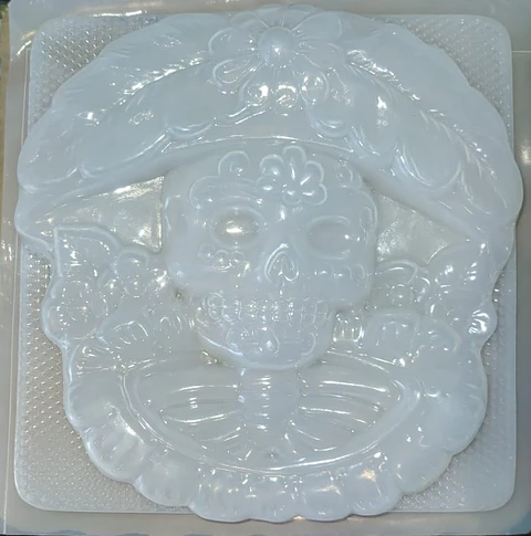  Molde para gelatina mediano rosto catrina con sombrero