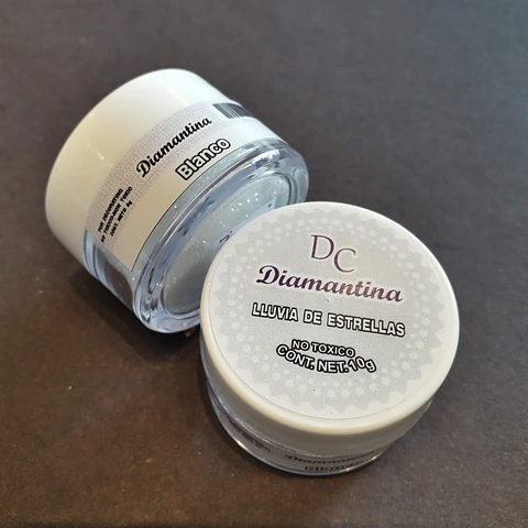  Diamantina Dulcycolor tarro de 10 gr blanco tornasol