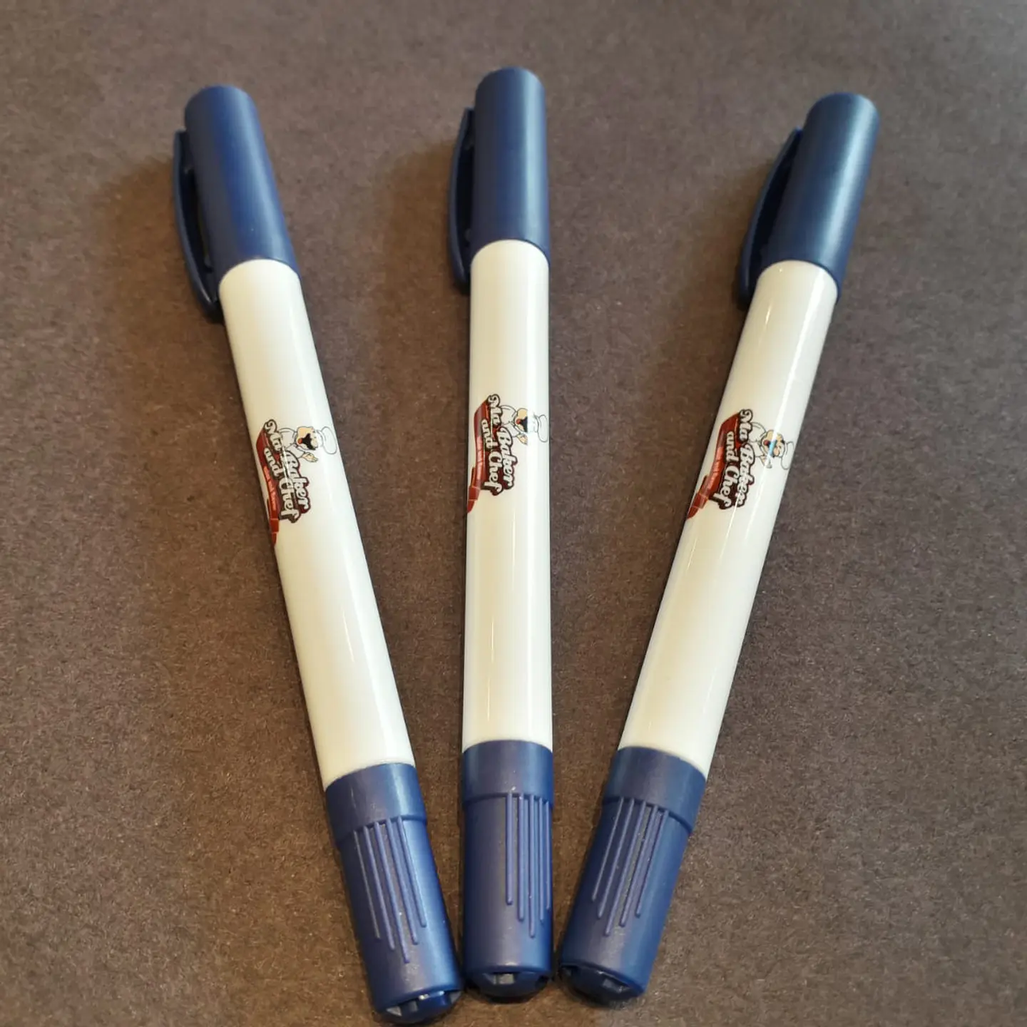  Plumon tinta comestible 2 puntas Azul marino 1
