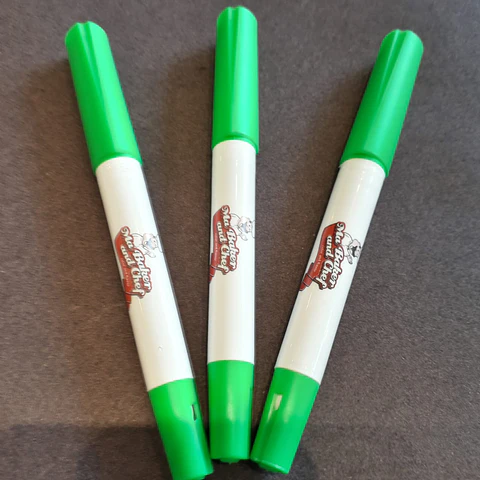  Plumon tinta comestible 2 puntas Verde