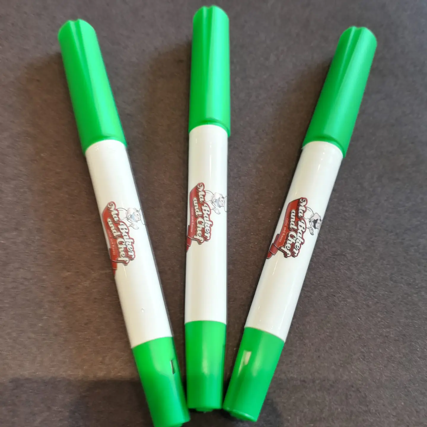  Plumon tinta comestible 2 puntas Verde 1