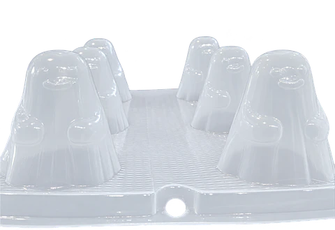 GEL Molde chico fantasmas 6 cav