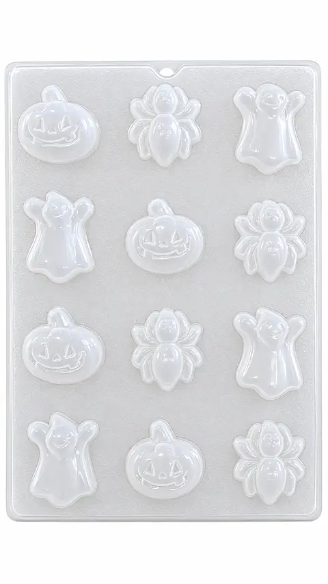 GEL Molde chico para gelatina calabaza araña fantasma 12 cav
