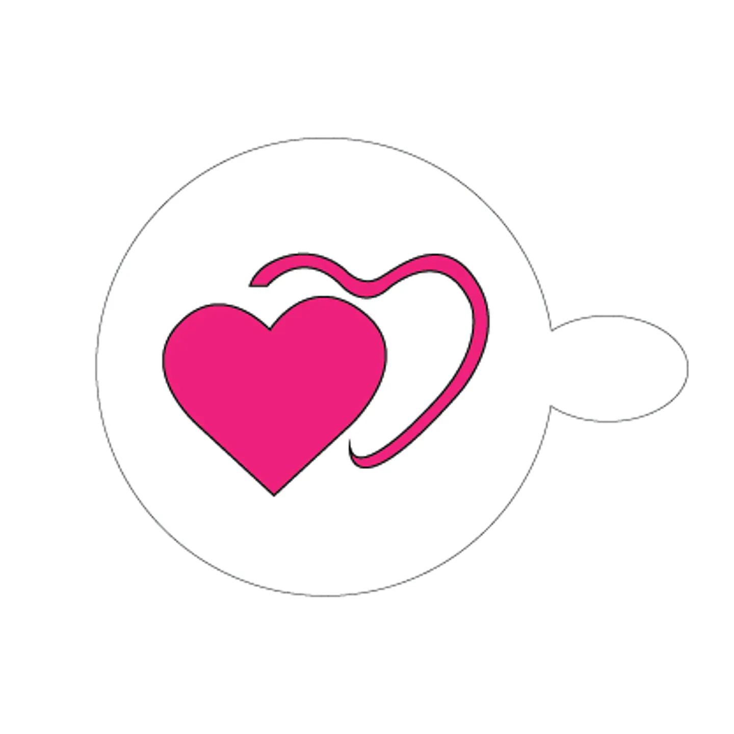  Estencil Doble Corazon  S04 1