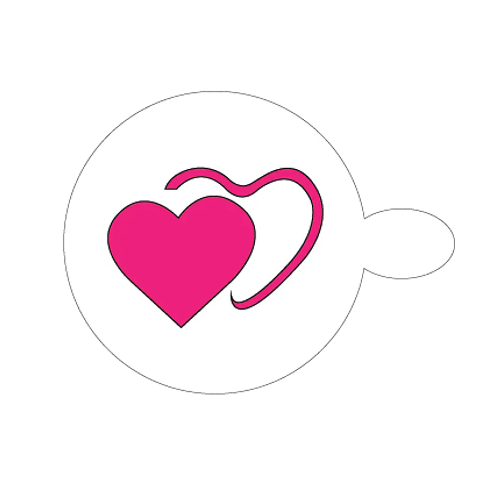  Estencil Doble Corazon  S04 1