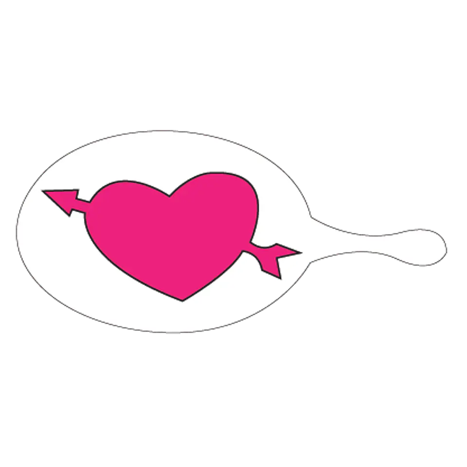  Estencil Corazon Flechado  S48 1
