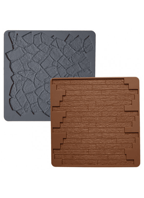Molde silicón textura madera y piedra 409-2572