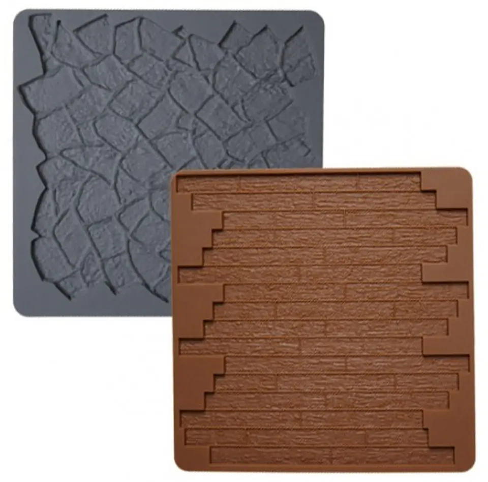  Molde silicon textura madera y piedra 409-2572 1