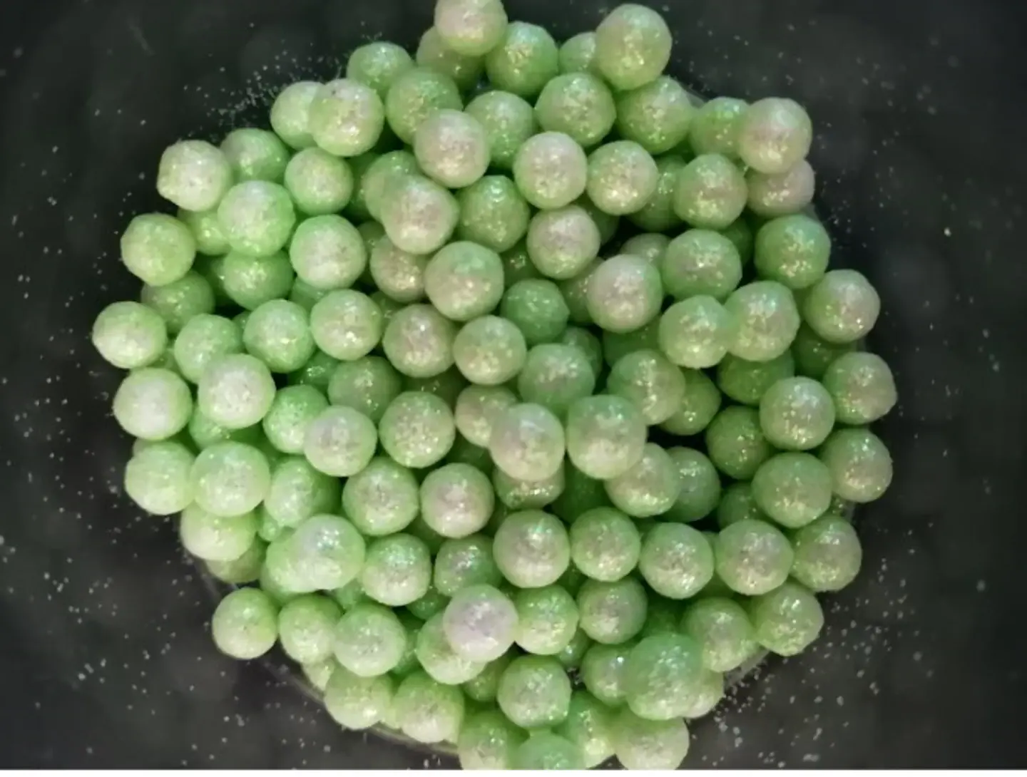  Perla diamantada mediana verde holograma 1