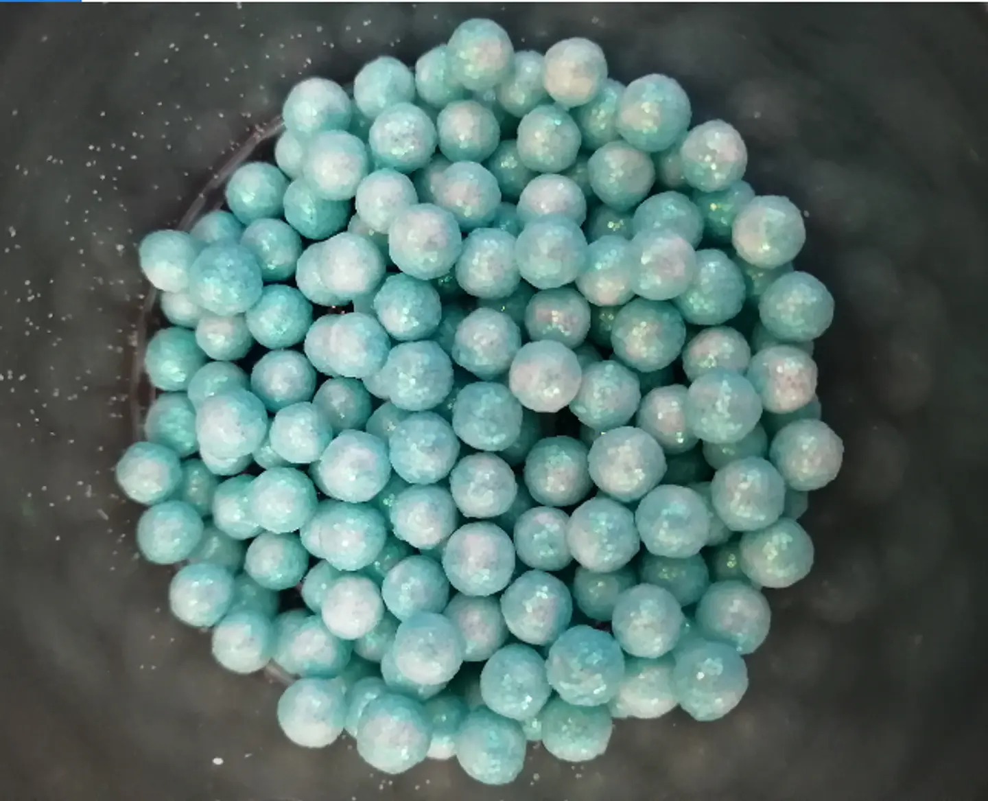  Perla diamantada mediana Holograma azul baby 1