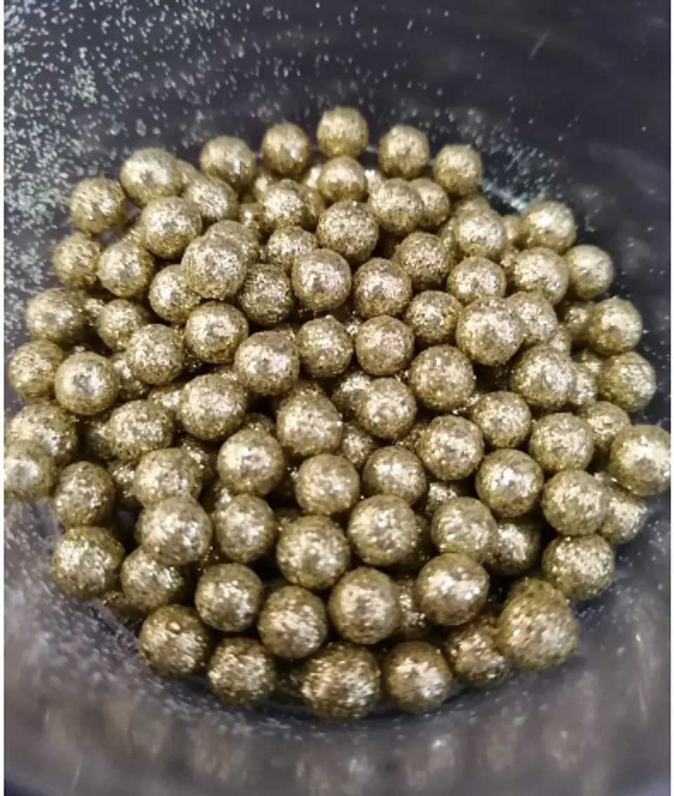  Perla diamantada mediana oro 1