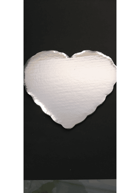 Base plata corazón 22 cm    