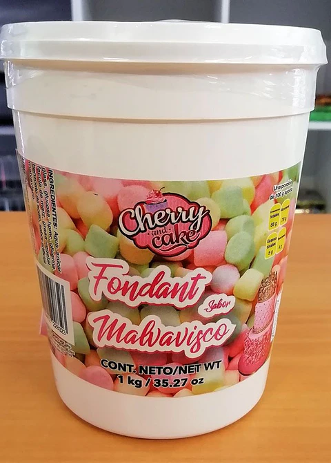  Fondant Cherry and Cake Malvavisco 1 Kilogramo