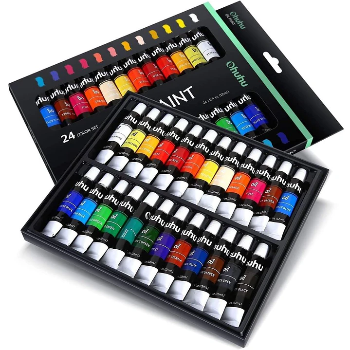 PINTURA AL ÓLEO SET 24 TUBOS OHUHU 2