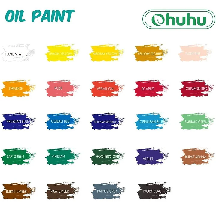 PINTURA AL ÓLEO SET 24 TUBOS OHUHU 5