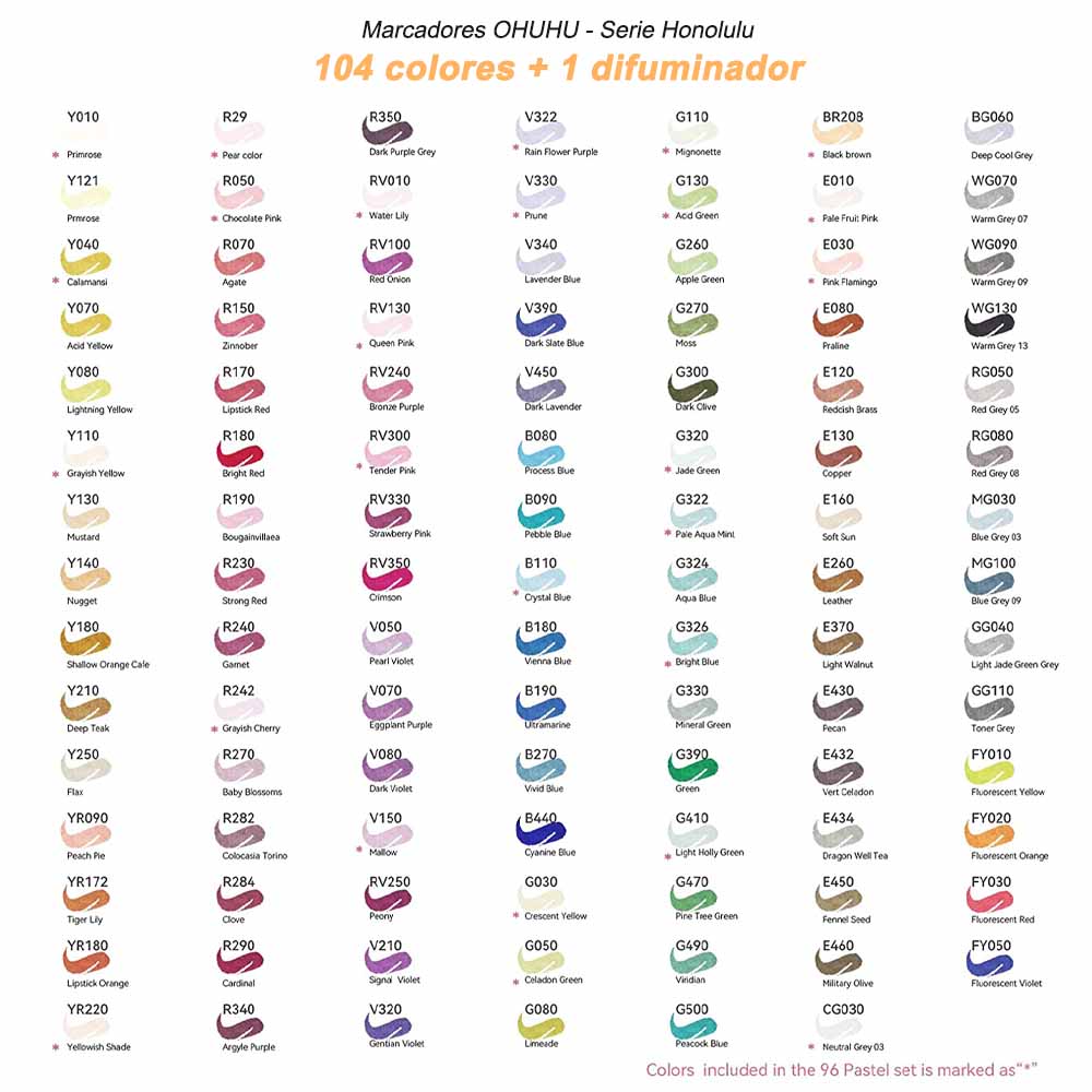 HONOLULU MALETA 104 MARCADORES DE ALCOHOL OHUHU 2