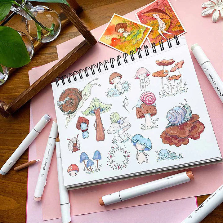 SKETCHBOOK ANILLADO EN ESPIRAL  OHUHU  7