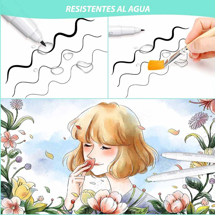  8 TIRALÍNEAS PARA DIBUJO OHUHU 4