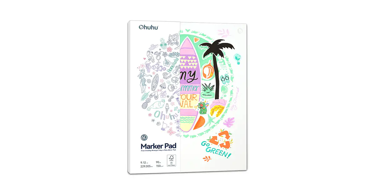 SKETCHBOOK BLOCK PARA MARCADORES DE ALCOHOL OHUHU (22.9 x30