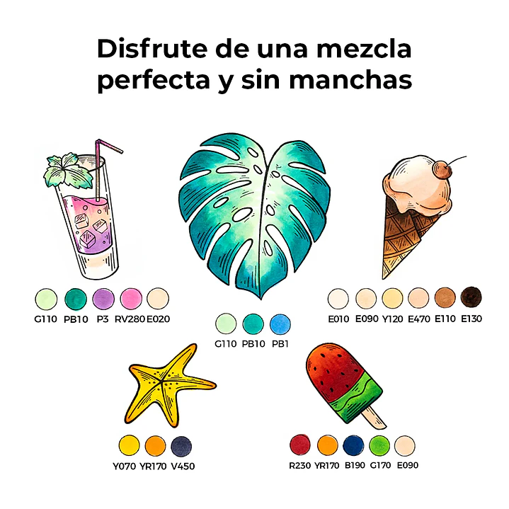 HONOLULU PACK 6 MARCADORES TONOS BASICOS OHUHU  5