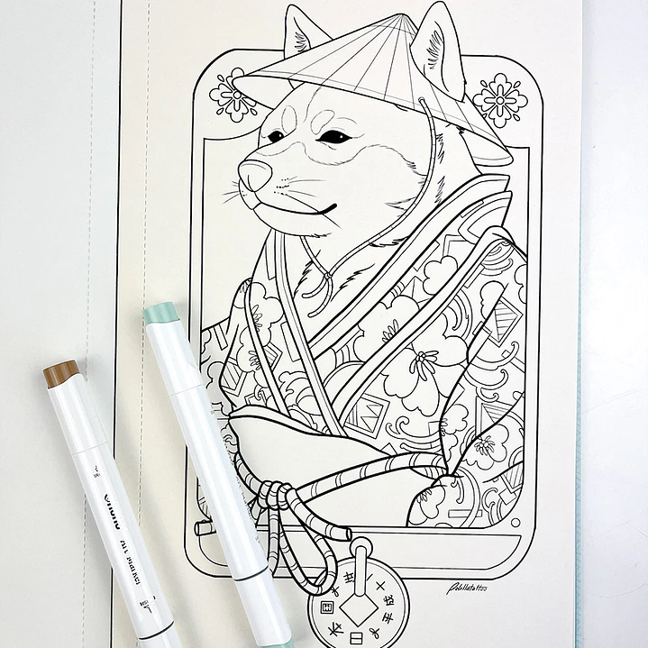 LIBRO KAWAII COLORING BOOK POR POLILLATATTOO 5