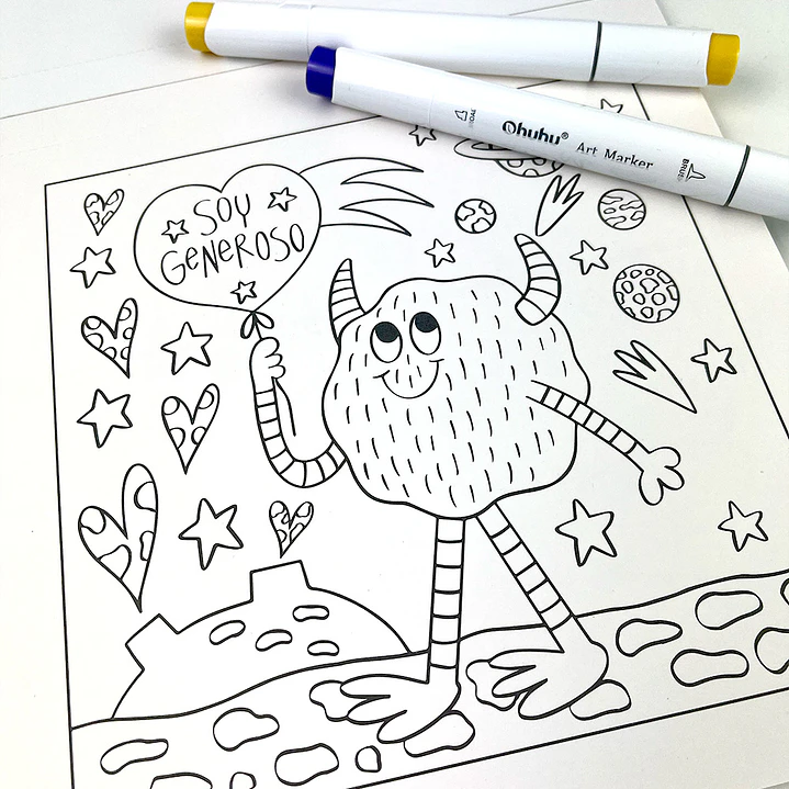 BLOCK PARA COLOREAR UNIVERSO PETIT 5