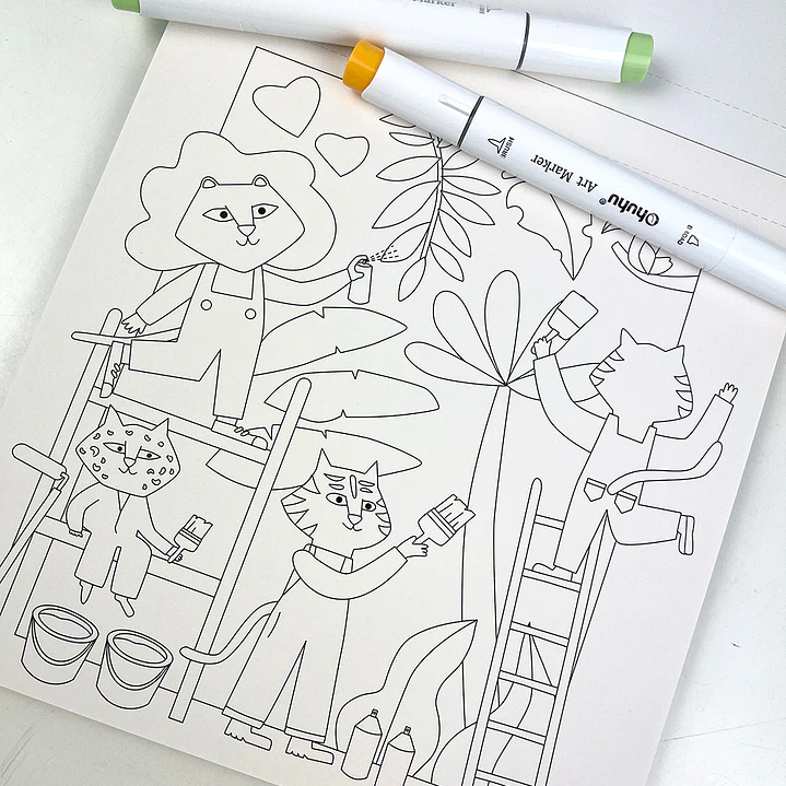 BLOCK PARA COLOREAR AVENTURAS SALVAJES 3