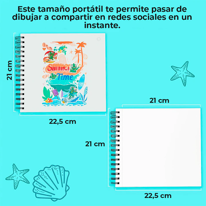 SKETCHBOOK ANILLADO DOBLE CARA OHUHU (22.5 X 21 cm, 60 HOJAS 150g) 6