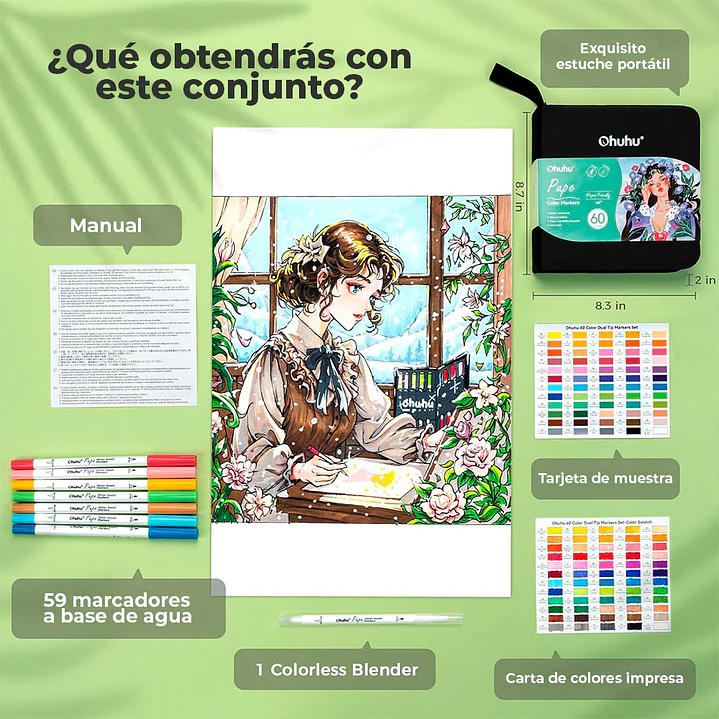 PUPE PAPER FRIENDLY 60 MARCADORES BASE DE AGUA OHUHU  5