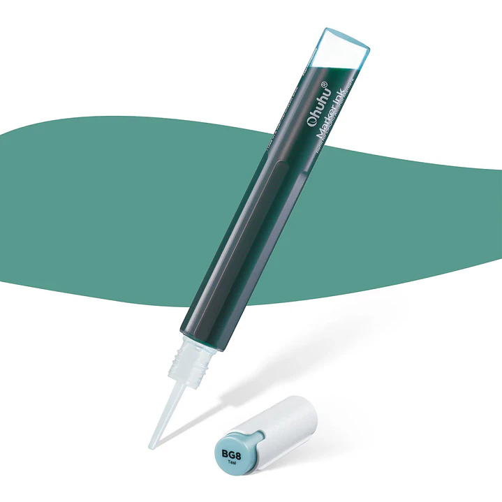 Teal Recarga de tinta base alcohol Ohuhu BG215/BG8 1