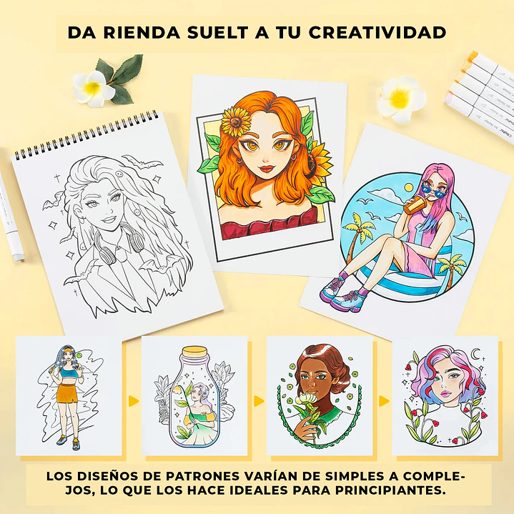 Colección 4 libros para colorear Ohuhu 2