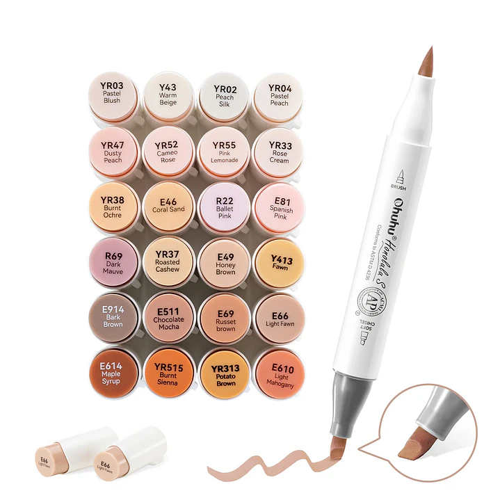 HONOLULU S ESTUCHE 24 MARCADORES ALCOHOL TONOS PIEL OHUHU 4