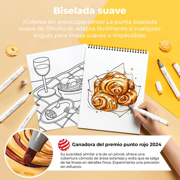 HONOLULU S ESTUCHE 24 MARCADORES ALCOHOL TONOS PIEL OHUHU 6