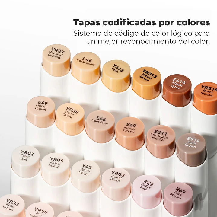 HONOLULU S ESTUCHE 24 MARCADORES ALCOHOL TONOS PIEL OHUHU 8